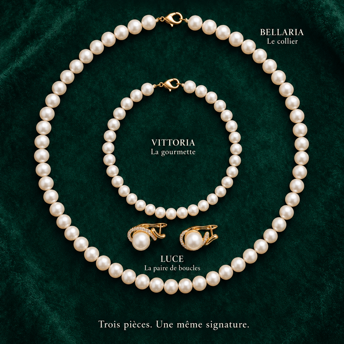 MIORA  Parure de perles de culture | 3 pièces
