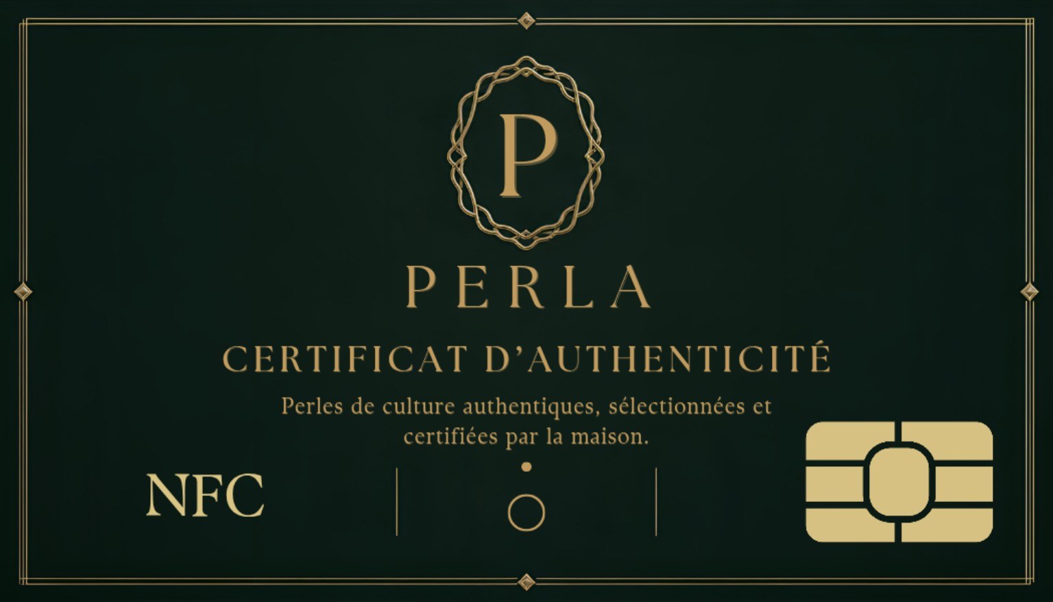 Carte d’authenticité PERLA NFC